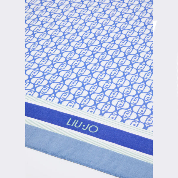 Liu Jo - Foulard Nadie con Logo Blue Denim - 2A4033T0300 - BLUE/DENIM