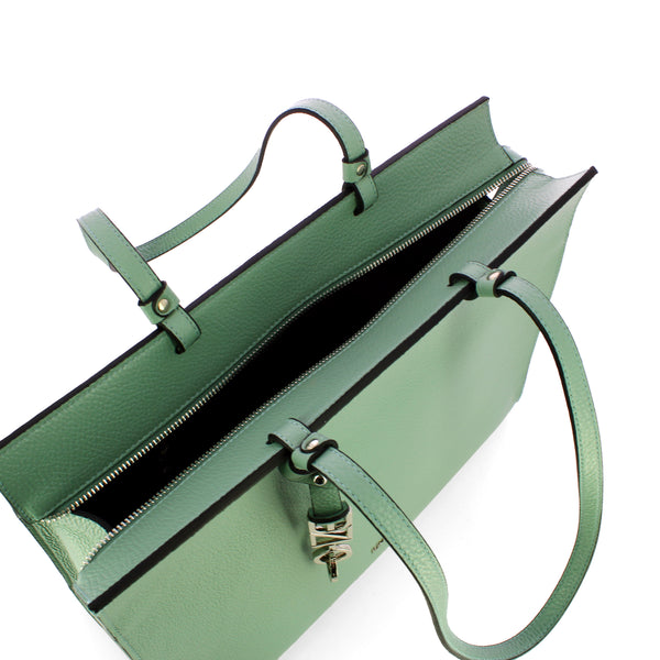 Iuntoo - armonia salvia horizontal tote - 168093 - salvia | Italystation.com - Shop Now at italystation.com
