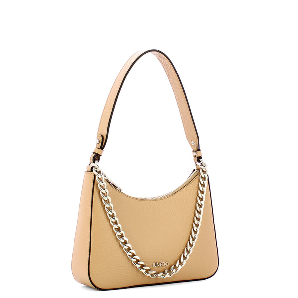 Iuntoo - eleganza biscotto medium shoulder bag - 168096 - bisco | Italystation.com - Shop Now at italystation.com