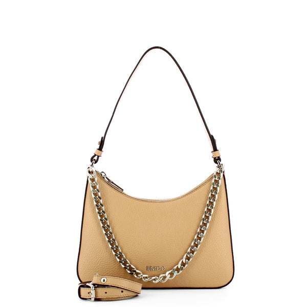 Iuntoo - eleganza biscotto medium shoulder bag - 168096 - bisco | Italystation.com - Shop Now at italystation.com