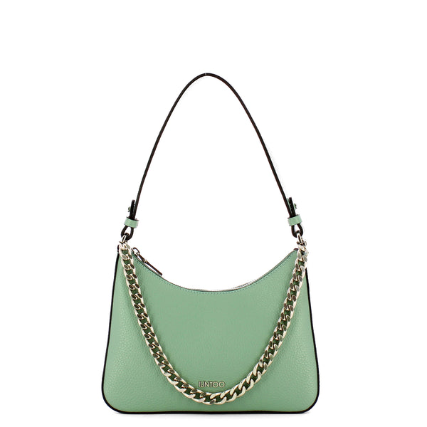 Iuntoo - eleganza salvia medium shoulder bag - 168096 - salvia | Italystation.com - Shop Now at italystation.com