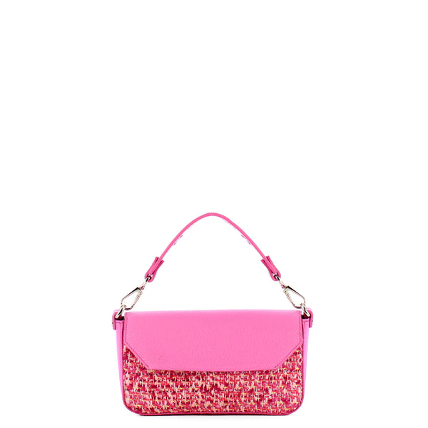 Iuntoo - essenziale tweed rosa mini handbag - 106003 - rosa | Italystation.com - Shop Now at italystation.com