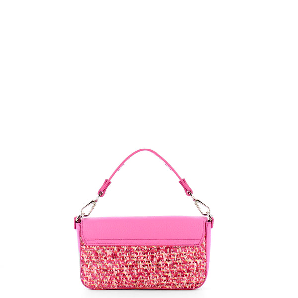 Iuntoo - essenziale tweed rosa mini handbag - 106003 - rosa | Italystation.com - Shop Now at italystation.com