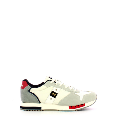 Blauer - Sneakers Queens01 White Red Navy - S4QUEENS01/MES - WHITE/RED/NAVY
