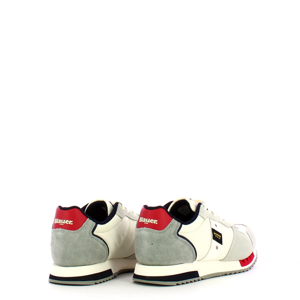 Blauer - Sneakers Queens01 White Red Navy - S4QUEENS01/MES - WHITE/RED/NAVY