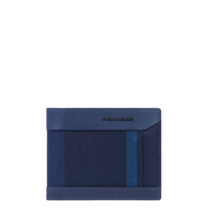 Piquadro - Portafoglio con porta ID Removibile RFID in tessuto riciclato Steve - PU3891S131R - BLU
