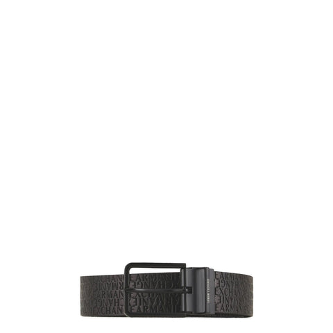 Armani Exchange - Cintura reversibile in pelle Black Grey 30 mm - 9513252F800 - BLACK/GREY