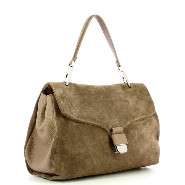 Coccinelle - Borsa a mano NeoFirenze Suede Warm Taupe - PTB180301 - WARM/TAUPE