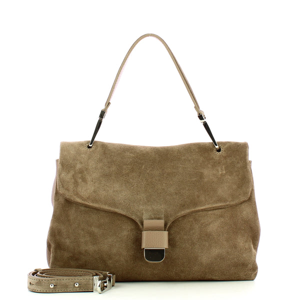 Coccinelle - Borsa a mano NeoFirenze Suede Warm Taupe - PTB180301 - WARM/TAUPE