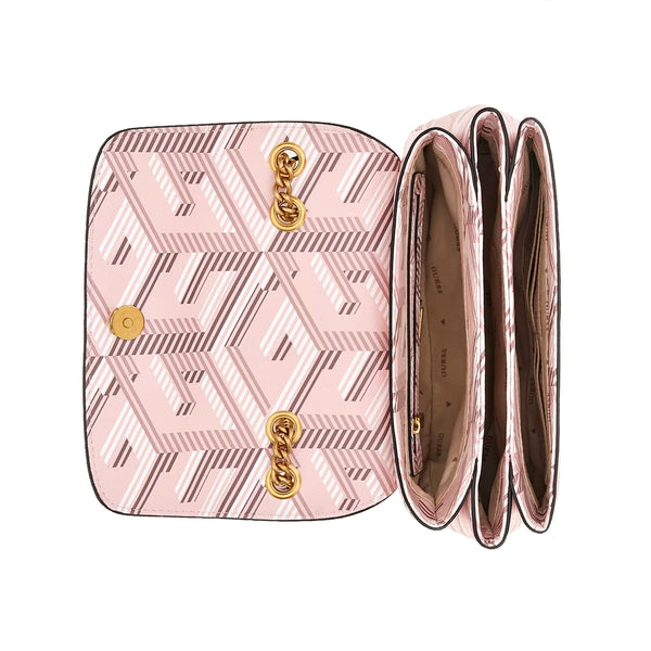 Guess - tracolla montreal g cube pale rose logo - hwsa8756210 -  | Italystation.com - Shop Now at italystation.com