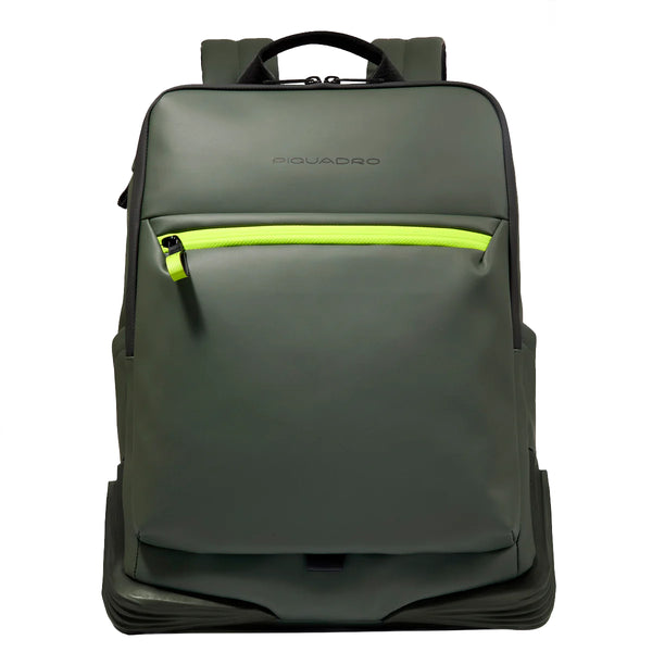 Piquadro - Corner 2.0 15.6" Verde Laptop Backpack - CA6465C2OW - VERDE
