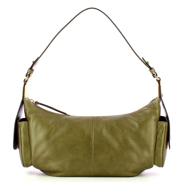 Coccinelle - Campus Vintage Laurel Green Large Shoulder Bag - RFG130101 - LAUREL/GREEN