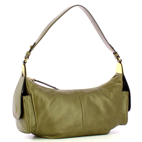 Coccinelle - Campus Vintage Laurel Green Large Shoulder Bag - RFG130101 - LAUREL/GREEN