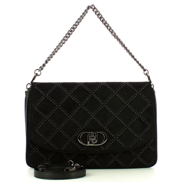 Liu Jo - Borsa a mano piatta con borchie Black - AF4223E0160 -  | Italystation.com - Shop Now at italystation.com