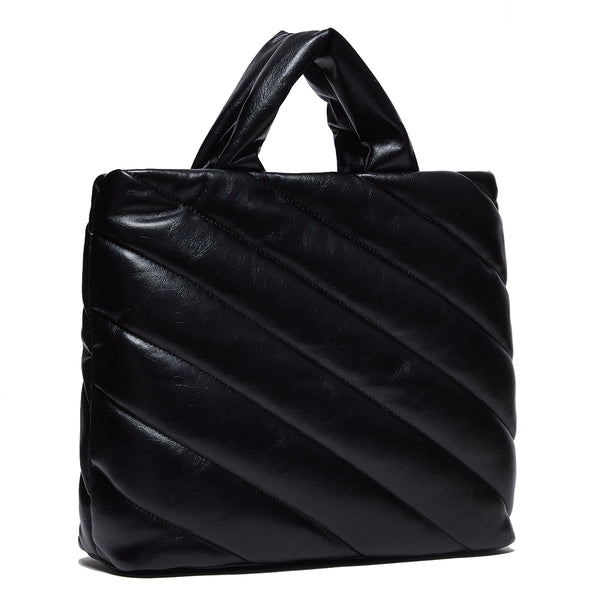 Liu Jo - Glossy Matelass�� Black Shopping Bag - AF4139E0022 - BLACK