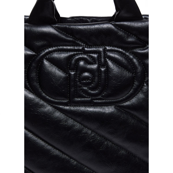Liu Jo - Glossy Matelass�� Black Shopping Bag - AF4139E0022 - BLACK