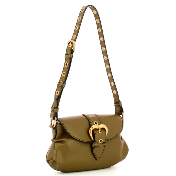 Pinko - borsa a spalla jolene mini piantagione antique gold - 10 | Italystation.com - Shop Now at italystation.com