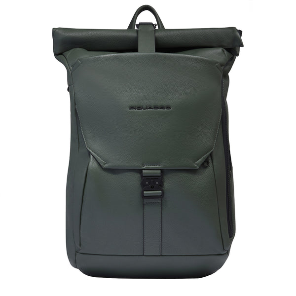 Piquadro - Than Roll-Top Verde 15.6" Laptop Backpack - CA6612S135 - VERDE