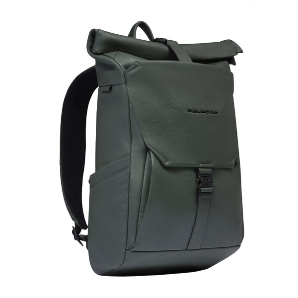 Piquadro - Than Roll-Top Verde 15.6" Laptop Backpack - CA6612S135 - VERDE
