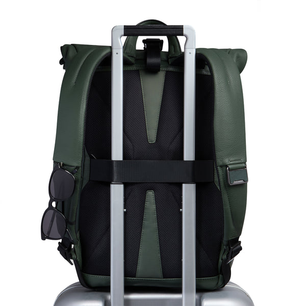 Piquadro - Than Roll-Top Verde 15.6" Laptop Backpack - CA6612S135 - VERDE
