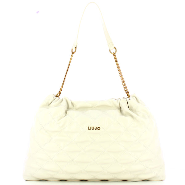 Liu Jo - Hobo bag grande trapuntata Cream AA5062E0914 CREAM | Italystation.com Shop Now at italystation.com