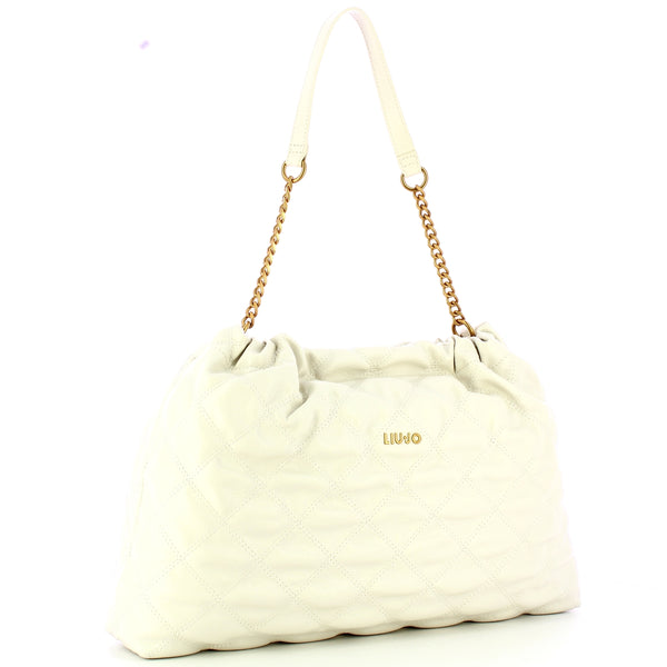 Liu Jo - Hobo bag grande trapuntata Cream AA5062E0914 CREAM | Italystation.com Shop Now at italystation.com