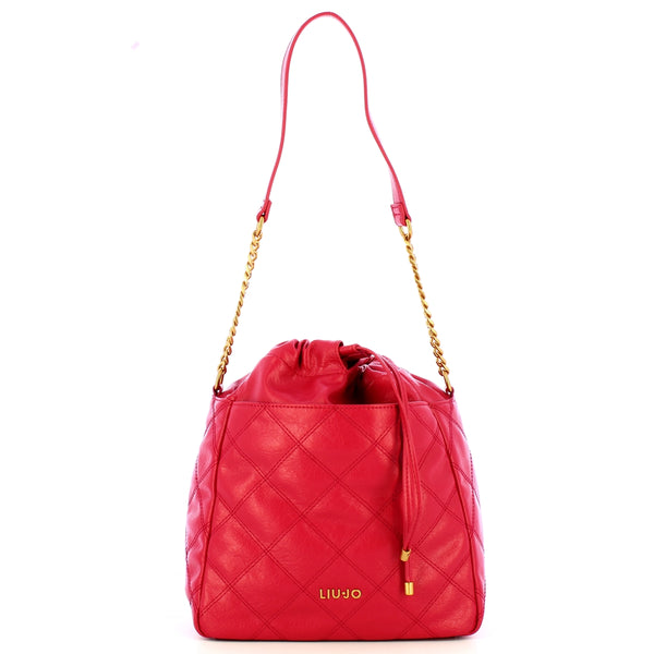 Liu Jo - Basket Bag trapuntata Rosso Pompeiano AA5122E0914 | Italystation.com Shop Now at italystation.com