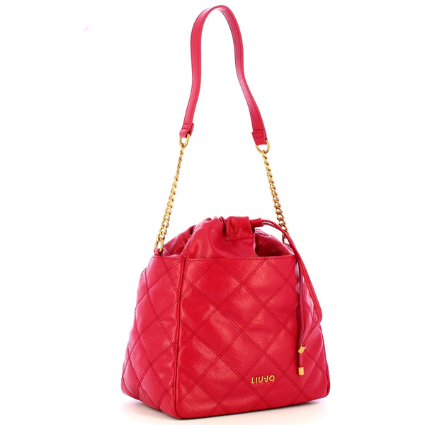 Liu Jo - Basket Bag trapuntata Rosso Pompeiano AA5122E0914 | Italystation.com Shop Now at italystation.com