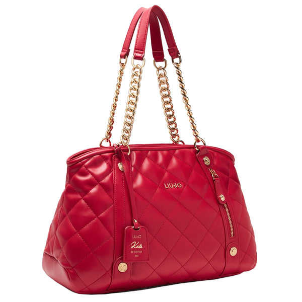 Liu Jo - Borsa a mano trapuntata Rosso Pompeiano AA5132E0015 | Italystation.com Shop Now at italystation.com