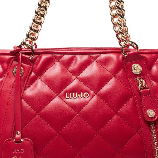 Liu Jo - Borsa a mano trapuntata Rosso Pompeiano AA5132E0015 | Italystation.com Shop Now at italystation.com