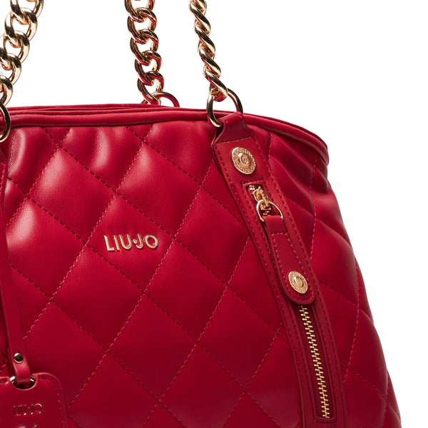 Liu Jo - Borsa a mano trapuntata Rosso Pompeiano AA5132E0015 | Italystation.com Shop Now at italystation.com