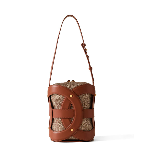 Borbonese - All Round Coconut Bucket Bag - 910100530057 - COCONUT