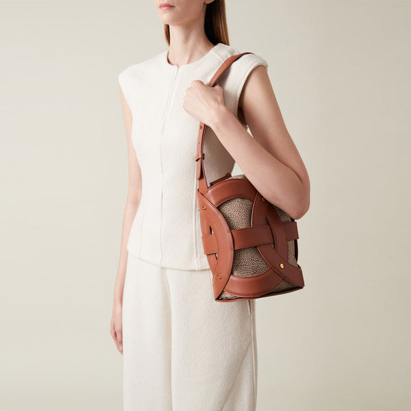 Borbonese - All Round Coconut Bucket Bag - 910100530057 - COCONUT