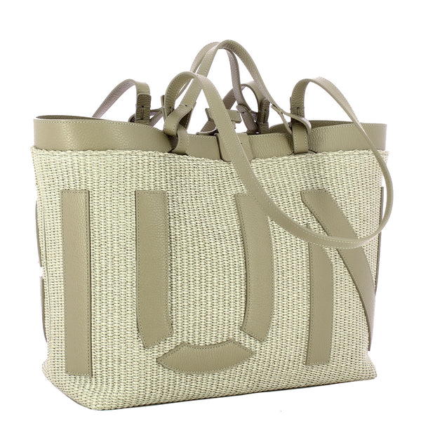 Iuntoo - Shopping Sibilla Media Logo Raffia Cappuccino+Cappucci | Italystation.com Shop Now at italystation.com