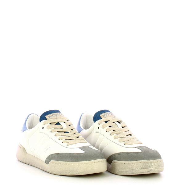 Monoway - Jiha Bianco Celeste Sneakers - JIHA UOMO PELLE - BIANCO_CELESTE