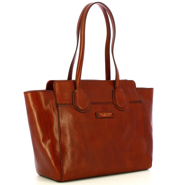 The Bridge - Elettra Marrone Oro Shopping Bag - 44674501 - MARRONE/14/ORO