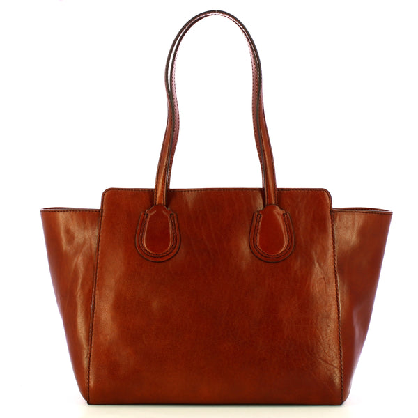 The Bridge - Elettra Marrone Oro Shopping Bag - 44674501 - MARRONE/14/ORO