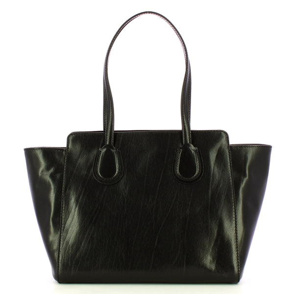 The Bridge - Elettra Nero Oro Shopping Bag - 44674501 - NERO/ABB./ORO