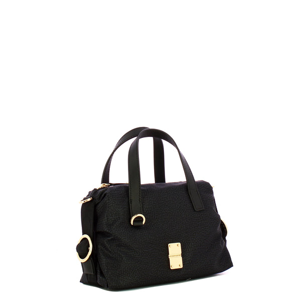 Borbonese - Bauletto Mini OP Naturale Dark Black - 91010042AH1 - DARK/BLACK