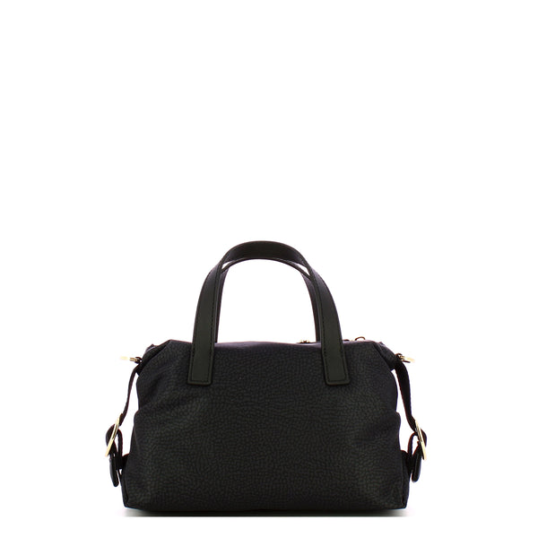 Borbonese - Bauletto Mini OP Naturale Dark Black - 91010042AH1 - DARK/BLACK
