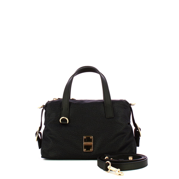Borbonese - Bauletto Mini OP Naturale Dark Black - 91010042AH1 - DARK/BLACK