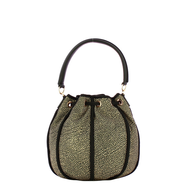 Borbonese - Secchiello Cottage Small OP Naturale Nero - 91010121AJ0 - OP/NATURALE/NERO