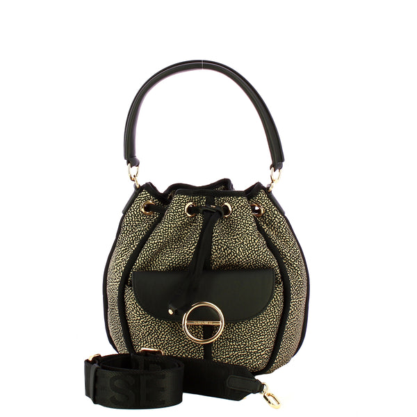 Borbonese - Secchiello Cottage Small OP Naturale Nero - 91010121AJ0 - OP/NATURALE/NERO