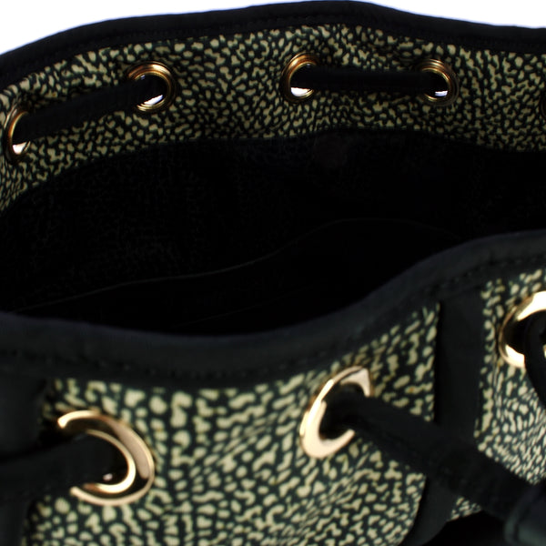 Borbonese - Secchiello Cottage Small OP Naturale Nero - 91010121AJ0 - OP/NATURALE/NERO