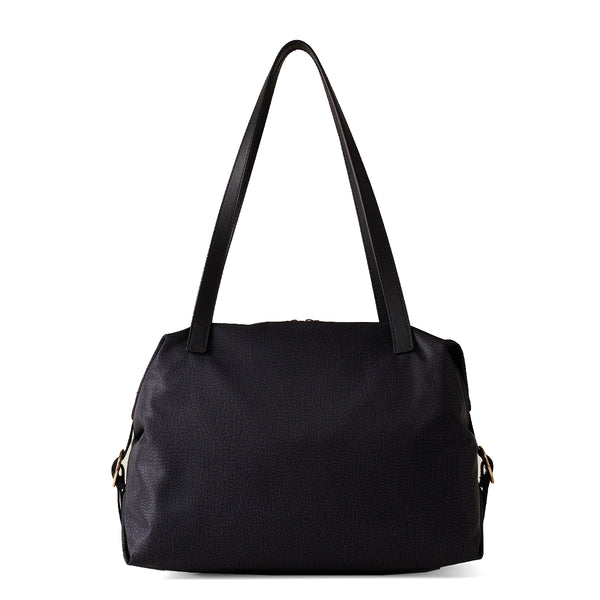 Borbonese - Borsa shopping Medium Dark Black - 91010043AH1 - DARK/BLACK