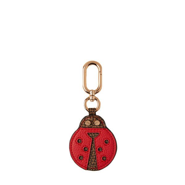 Borbonese - Portachiavi Coccinella OP Naturale Rosso Corallo - 910757223 - OP/NATURALE/ROSSO/CORALLO