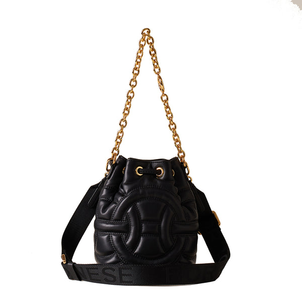 Borbonese - Secchiello Mini Rondo' Nero OP Naturale - 910101570099 - NERO/OP/NATURALE