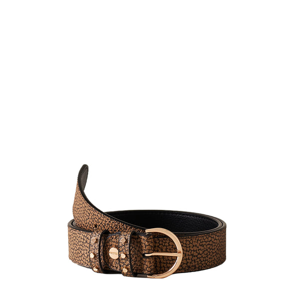 Borbonese - Cintura Stondata OP Naturale Nero - 901036223 - OP/NATURALE/NERO
