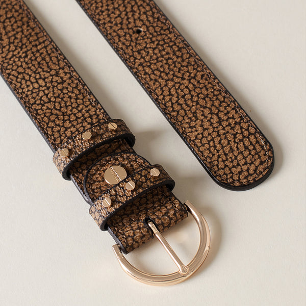 Borbonese - Cintura Stondata OP Naturale Nero - 901036223 - OP/NATURALE/NERO
