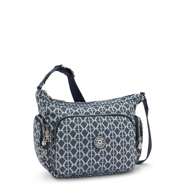 Kipling - Borsa a tracolla Gabb S Navy Sign Jacquard - KPKI8039 - NAVY/SIGN/JQ